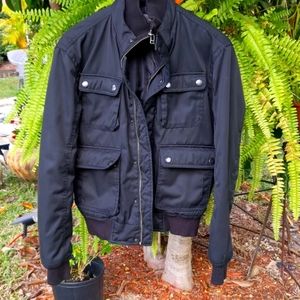 H&M Vintage Bomber Jacket Windproof Black Men's size 36 Unsex 🖤 black